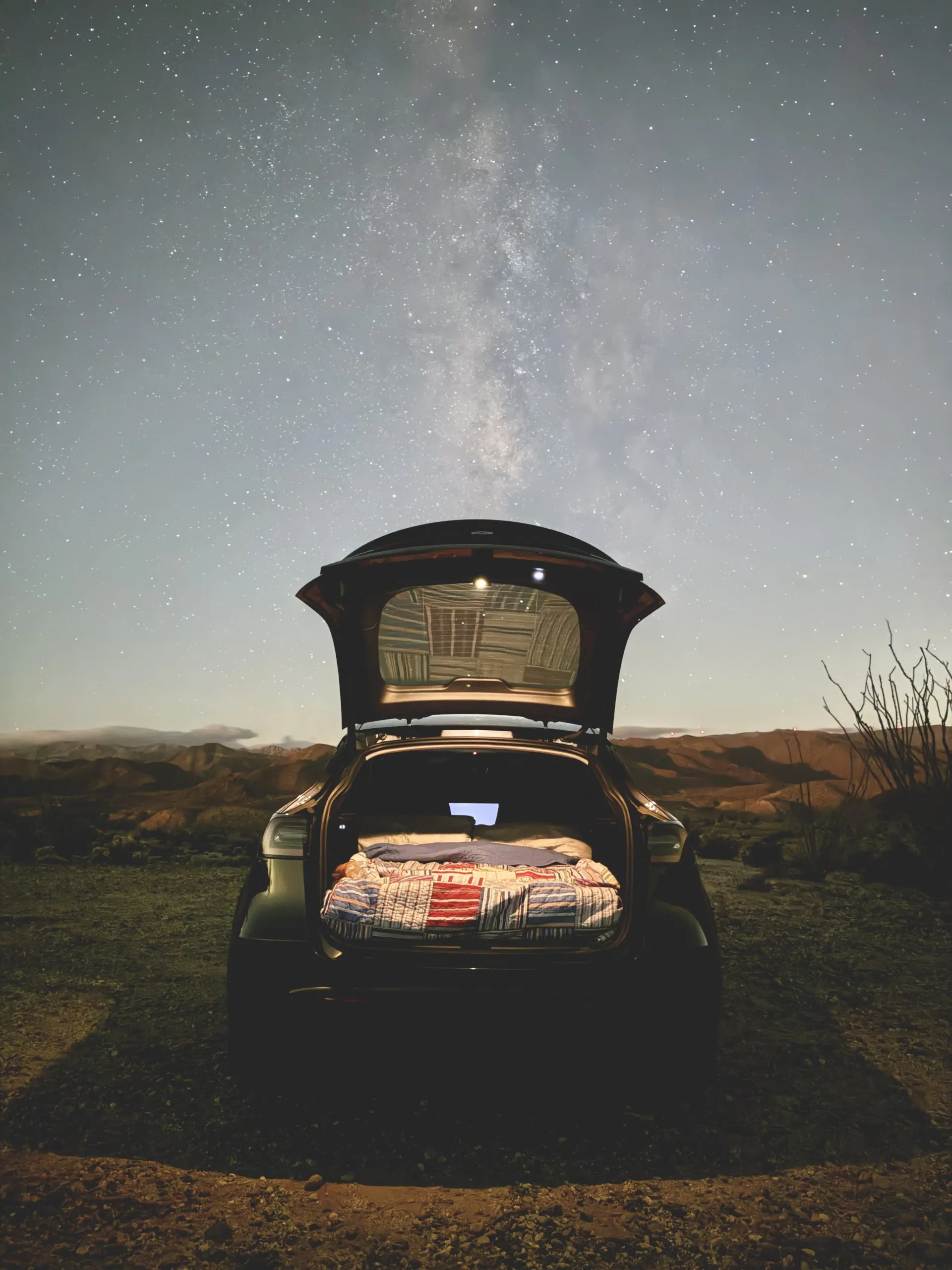 Camping in Tesla in Anzo Borrego Desert - Best stargazing spot near San Diego