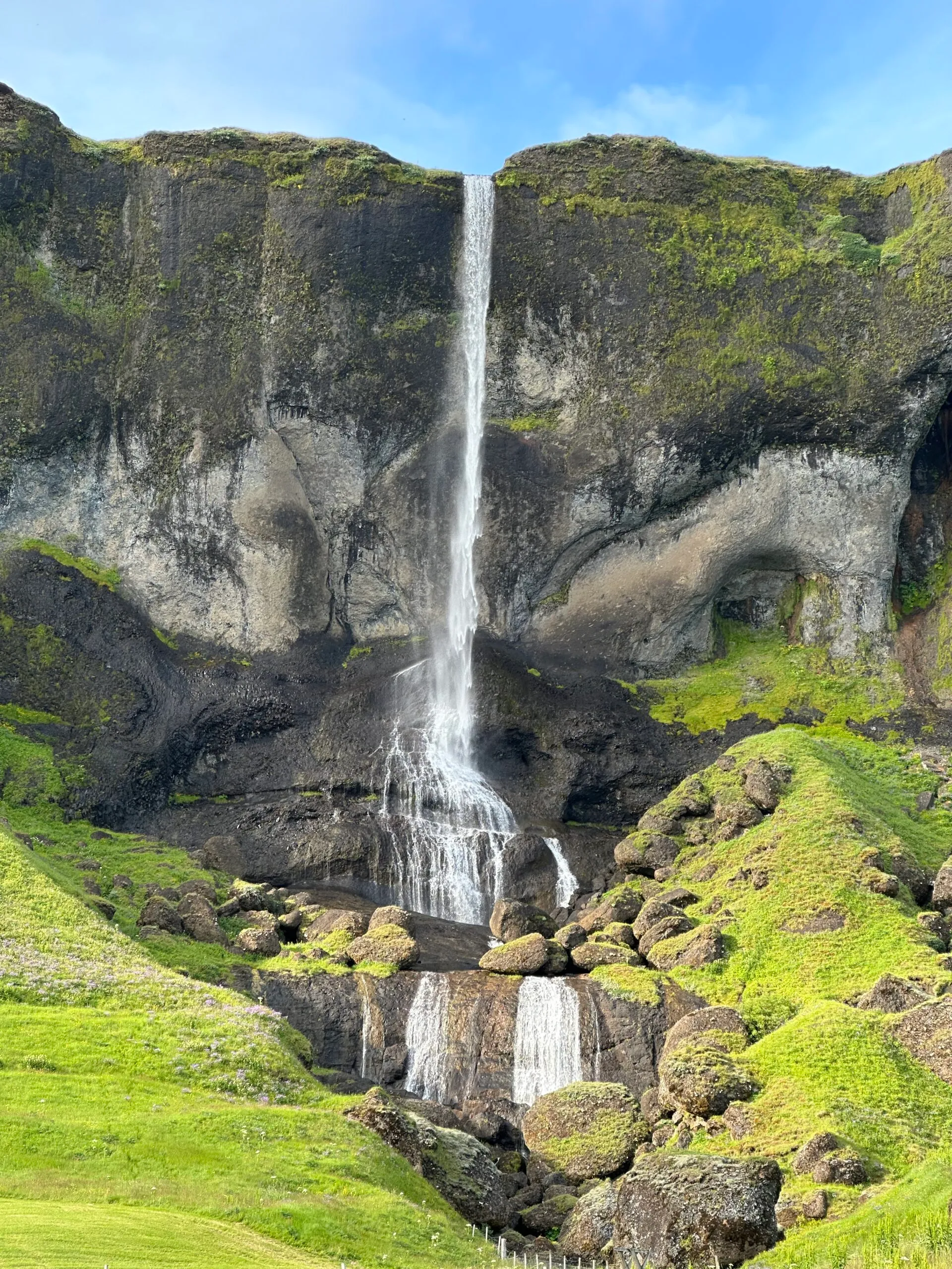 Waterfall along the south coast of Icleand