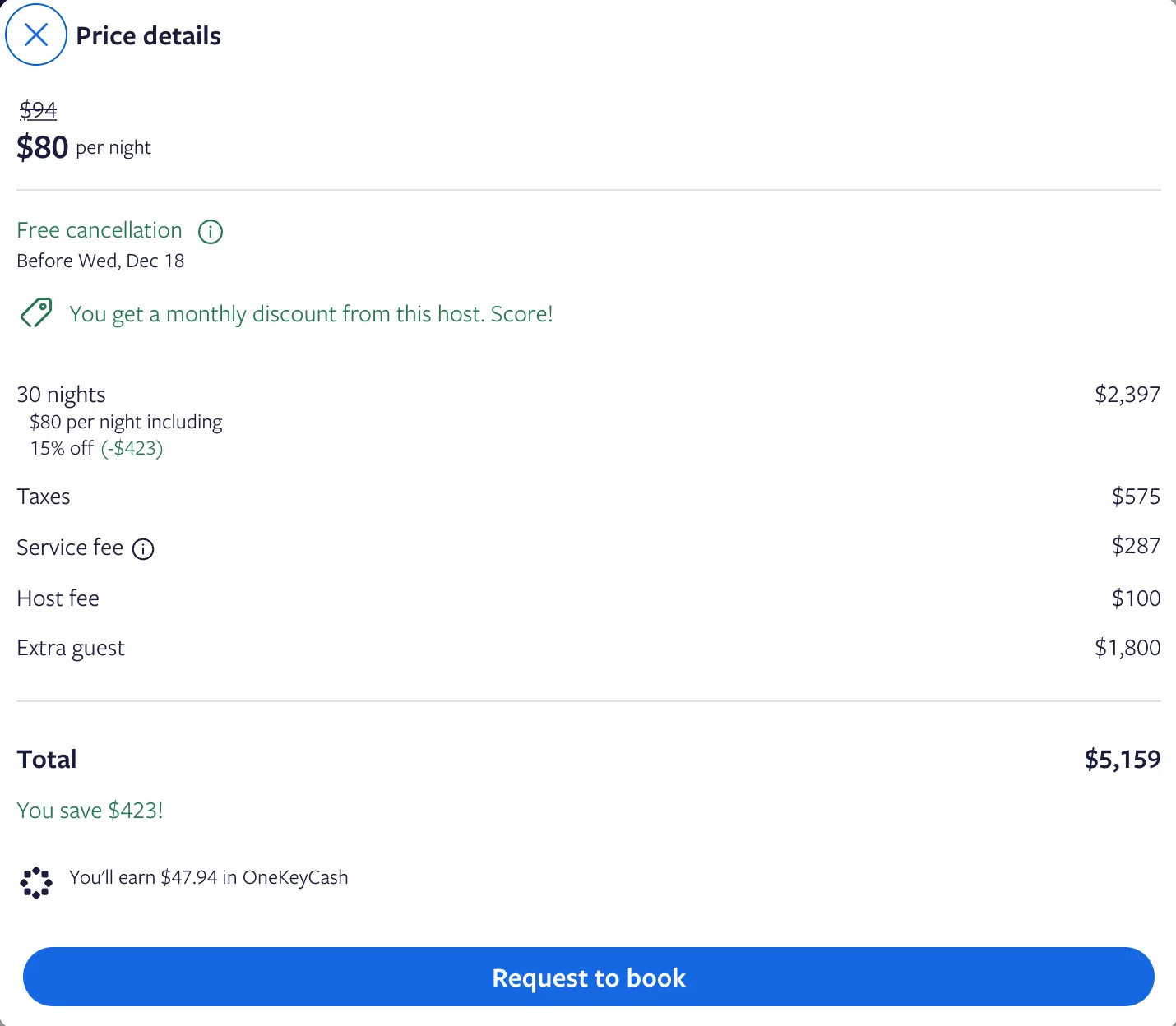 Vrbo example property with monthly discount
