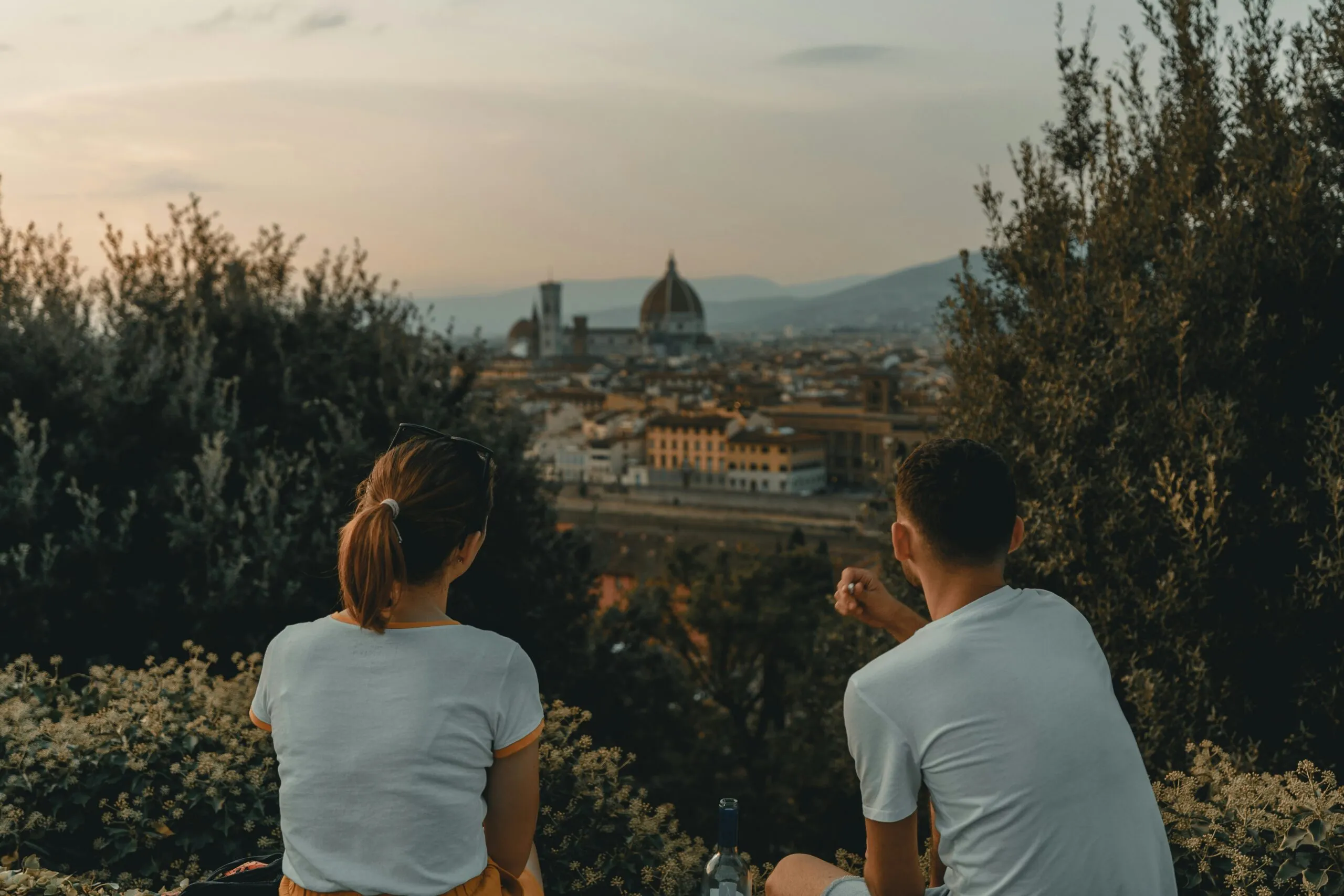 Two friends overlooking Florence